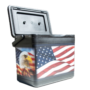 Iceberg Golf Cart Cooler with American flag theme